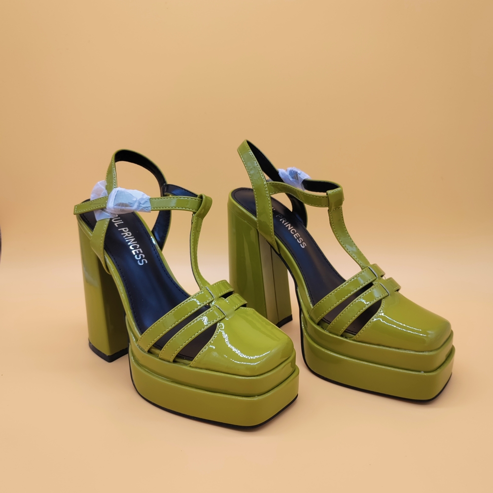 Bold Lime Green Platform Heels by